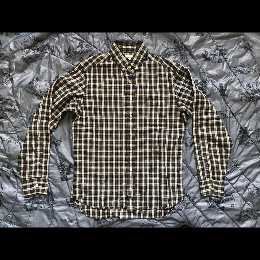 Forest/Hunter Green Gingham button up